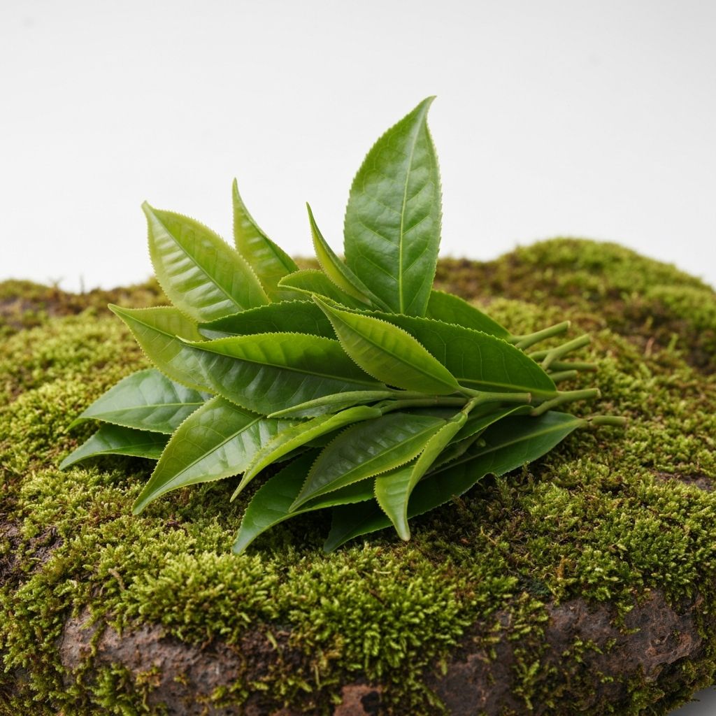 Grüne Teeblätter für Energiestoffwechsel